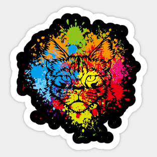 Maine Coon watercolor Sticker